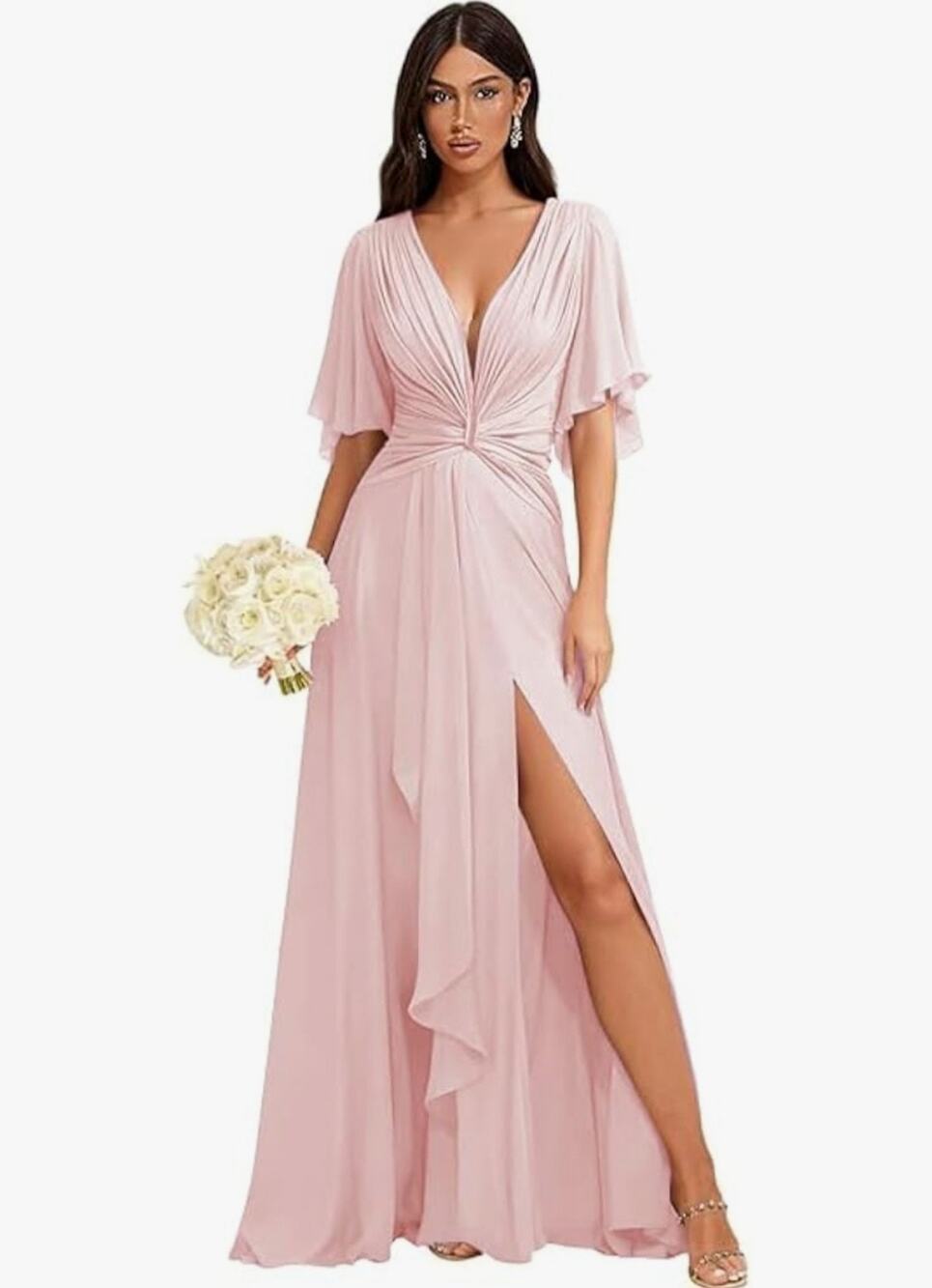 #153 MSRP $102 NWT FASHION CHIFFON FORMAL GOWN ♡ SIZE 6 ♡